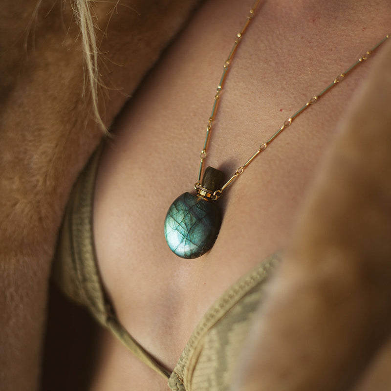 Potion in a bottle - Labradorite Medium Size - Danielle Gerber Freedom Jewelry