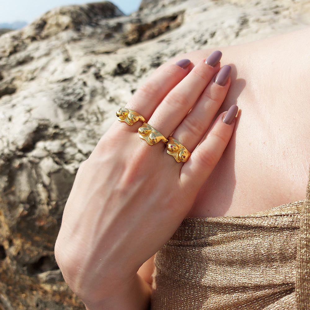 Boobies ring & diamonds - Danielle Gerber Freedom Jewelry
