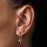 Flame Stud - Ruby