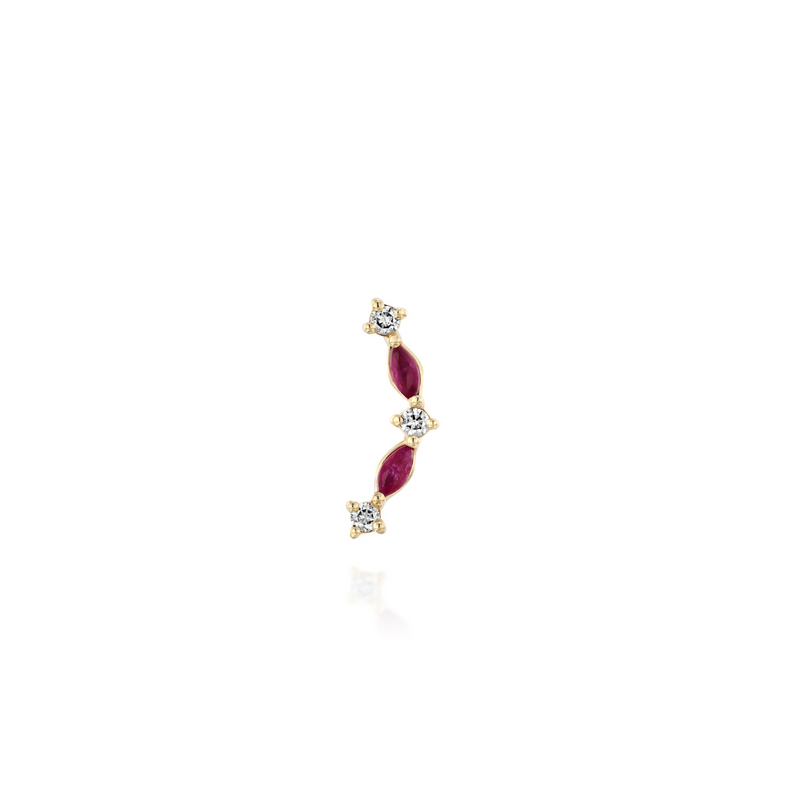 Cosmos Stud  - Ruby