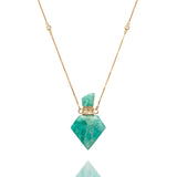 potion bottle - Amazonite diamond - 14K gold - Danielle Gerber Freedom Jewelry