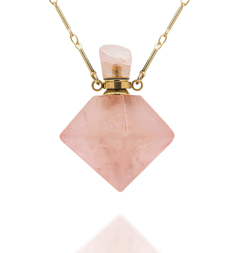 potion in a bottle - Rose quartz octagon - Danielle Gerber Freedom Jewelry