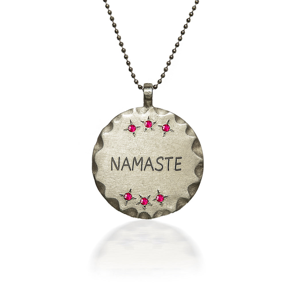 NAMASTE Coin - silver - Danielle Gerber Freedom Jewelry
