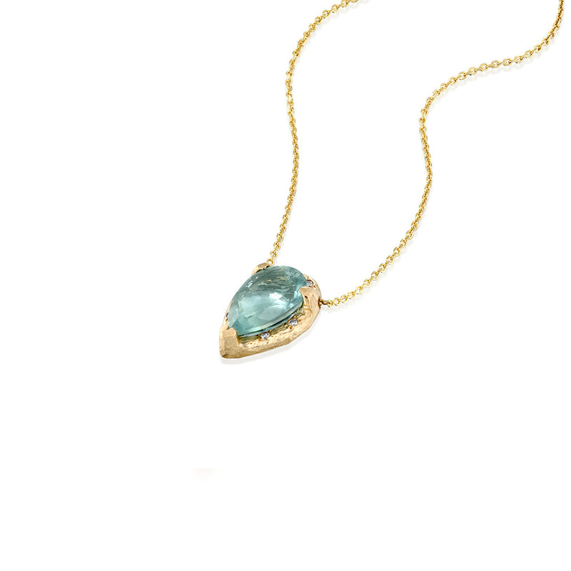 Gold Eden Necklace - Green Fluorite - Danielle Gerber Freedom Jewelry