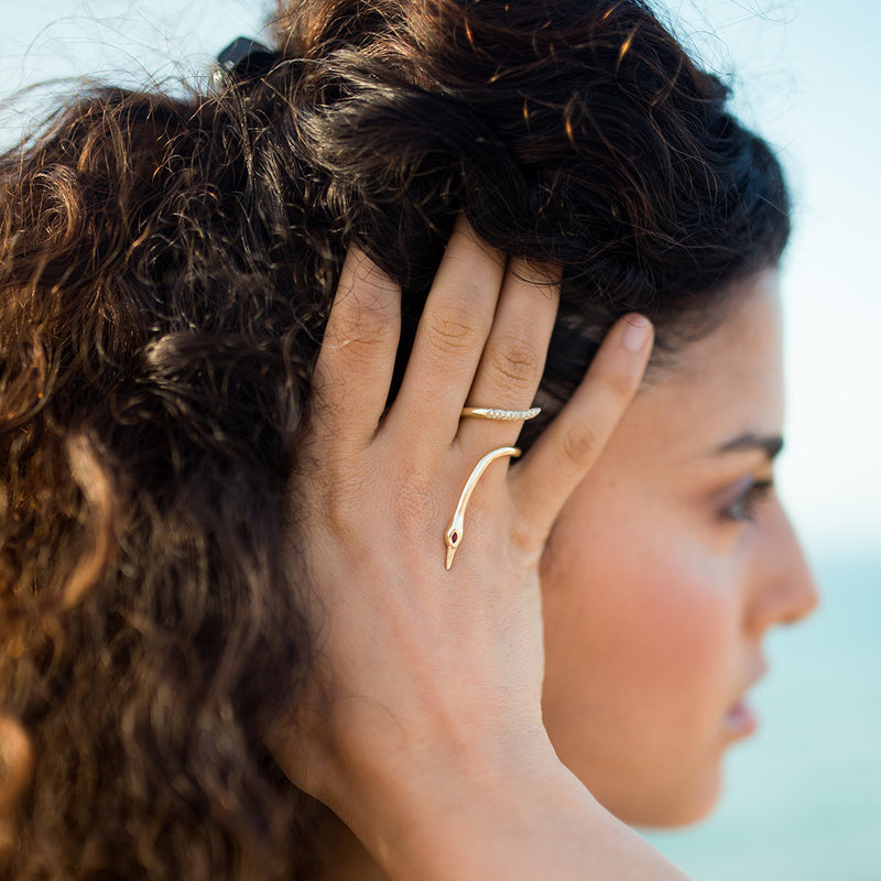 Crane Ring 14K Gold - Danielle Gerber Freedom Jewelry