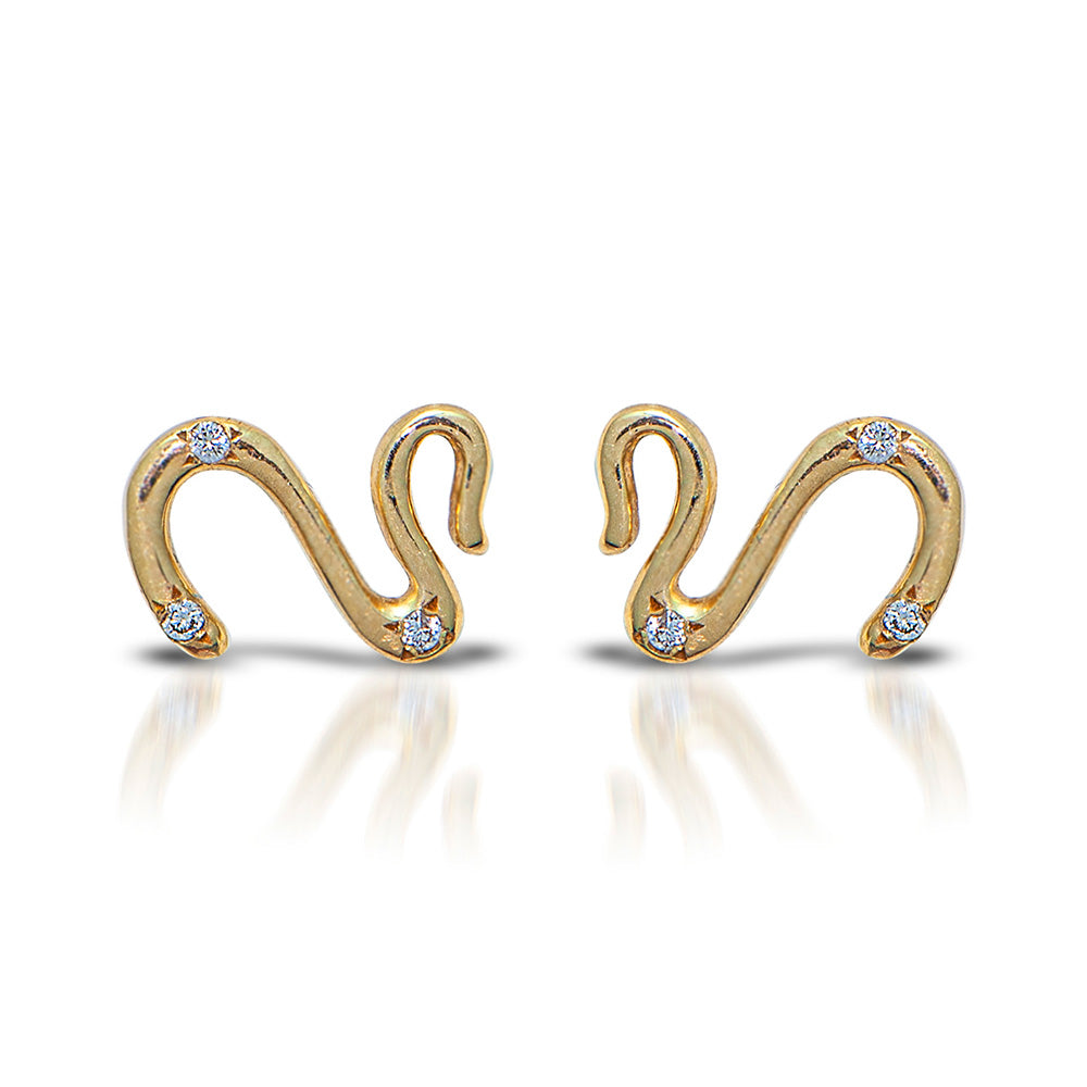 Swan LAAIC- 14K gold &amp; diamonds - Danielle Gerber Freedom Jewelry