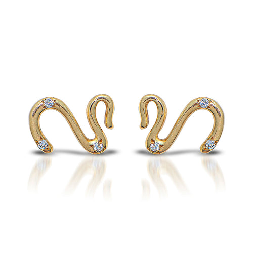 Swan LAAIC- 14K gold & diamonds - Danielle Gerber Freedom Jewelry