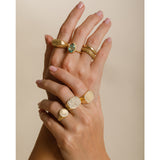 Gold Eden Ring - Green Fluorite - Danielle Gerber Freedom Jewelry