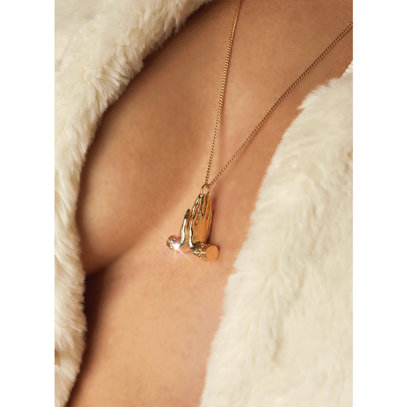 Namaste Hands Necklace - Danielle Gerber Freedom Jewelry