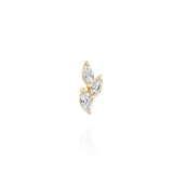 Flame Stud - Diamonds