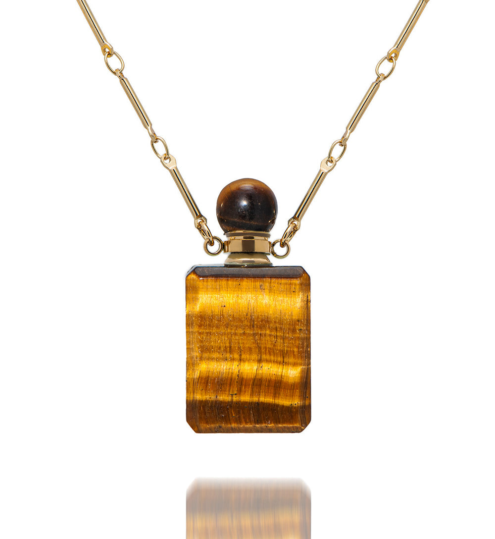 Potion in a bottle - Tiger&#39;s Eye Rectangle - Danielle Gerber Freedom Jewelry