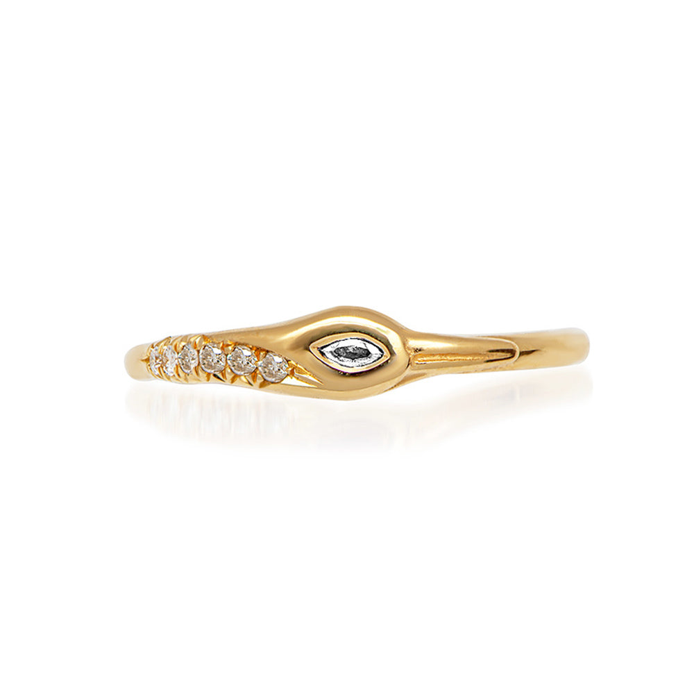 Petite Crane Ring  & diamonds - Danielle Gerber Freedom Jewelry