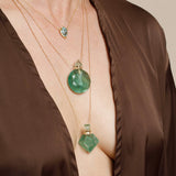 potion in a bottle - green fluorite octagon - 14K GOLD - Danielle Gerber Freedom Jewelry