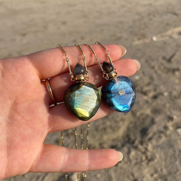 Potion in a bottle - heart labradorite - Danielle Gerber Freedom Jewelry