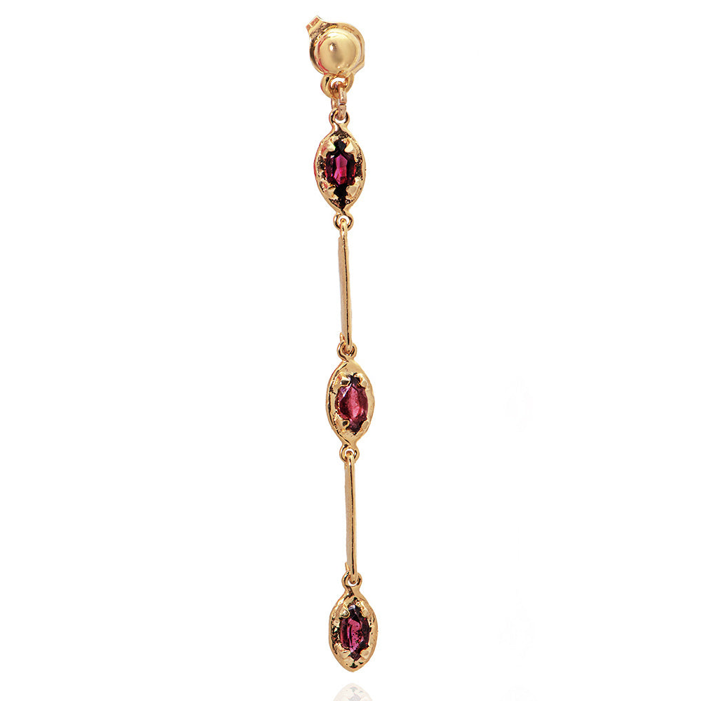 Hera earrings -  garnet - Danielle Gerber Freedom Jewelry