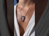 One of a kind Mystic Purple Labradorite Pendant