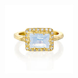 Mystic Rectangle Eden Ring - Moonstone Pave - Danielle Gerber Freedom Jewelry