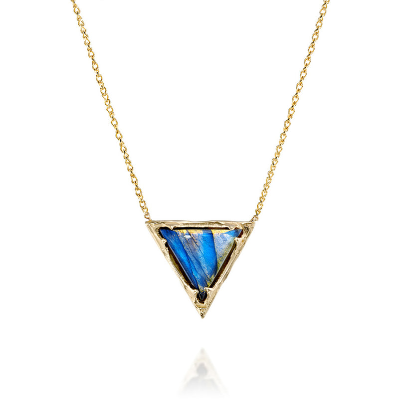 Mystic Triangle Pendant - Labradorite - Danielle Gerber Freedom Jewelry