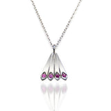 Peacock's Tail Necklace - Silver - Danielle Gerber Freedom Jewelry