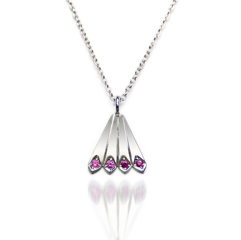 Peacock's Tail Necklace - Silver - Danielle Gerber Freedom Jewelry