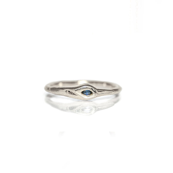 Petite Crane Ring - Blue Sapphire - Danielle Gerber Freedom Jewelry