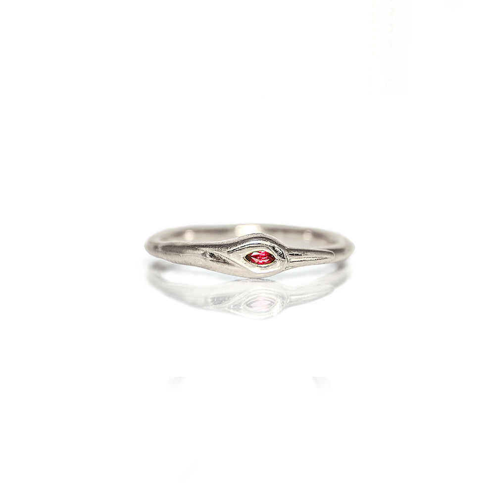 Petite Crane Ring &amp; ruby - Danielle Gerber Freedom Jewelry