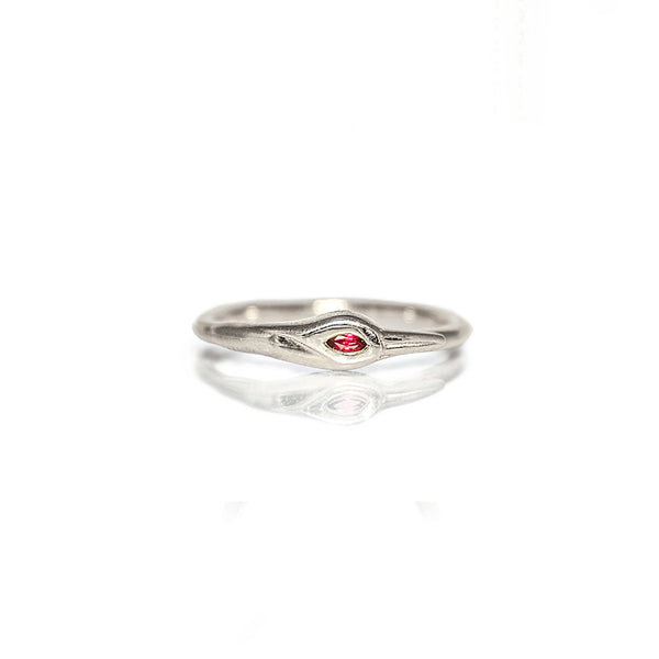 Petite Crane Ring & ruby - Danielle Gerber Freedom Jewelry