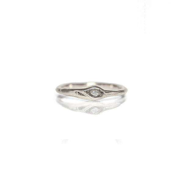 Petite Crane Ring - White Sapphire - Danielle Gerber Freedom Jewelry