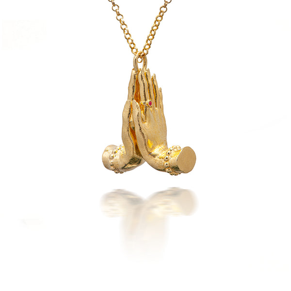 Namaste Hands Necklace - Danielle Gerber Freedom Jewelry