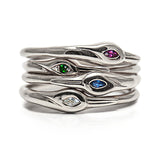 Petite Crane Ring - White Sapphire - Danielle Gerber Freedom Jewelry